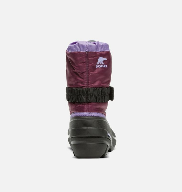 Kids Snow Boots Purple/Black - Sorel Childrens Flurry™ - 162-IDAGNR